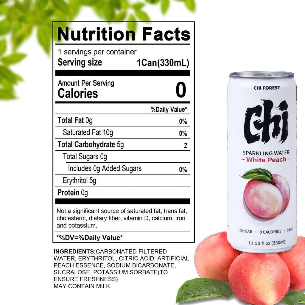 Chi Forest Sparkling Water – Zero Calorie Refreshment (6 Pack)