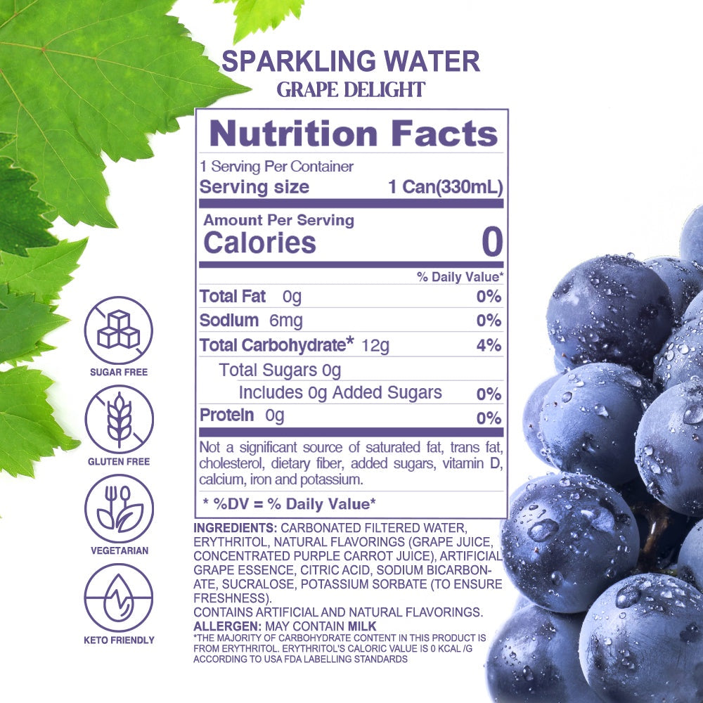 Chi Forest Sparkling Water – Zero Calorie Refreshment (6 Pack)