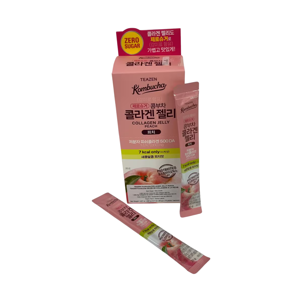 Teazen Kombucha Collagen Peach Jelly